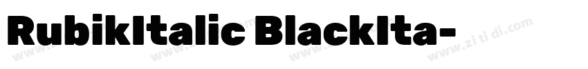 RubikItalic BlackIta字体转换